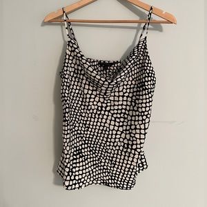 Banana Republic, black/white, drape neck, camisole, (size S), like new
